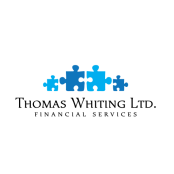 Thomas Whiting Ltd. Financial Services logo featuring blue puzzle pieces.